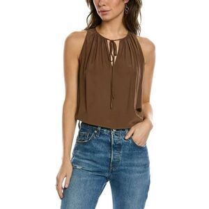 Theory Brown Sleeveless Blouse